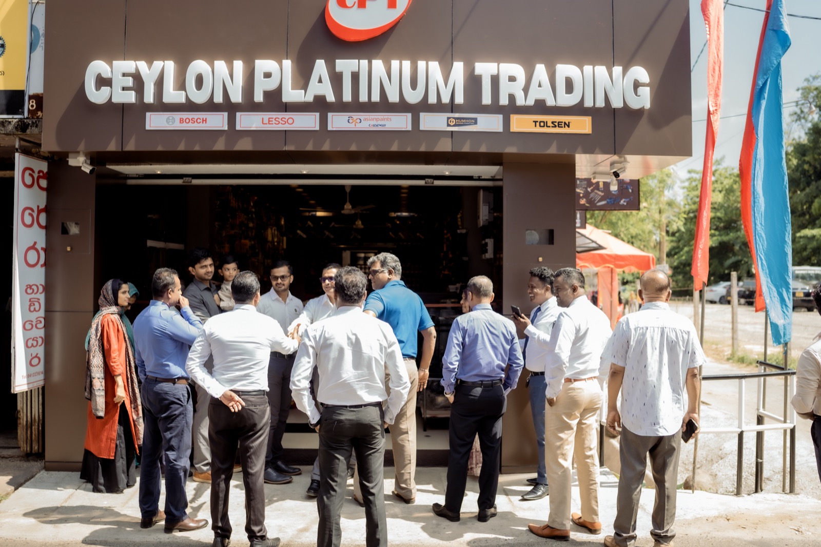 The Ceylon Platinum Trading team and facility at the Matara showroom